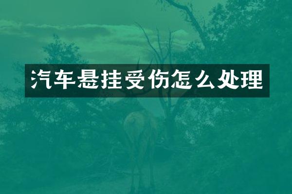 汽车悬挂受伤怎么处理