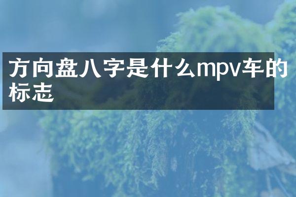 方向盘八字是什么mpv车的标志