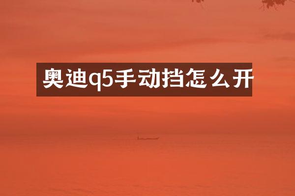 奥迪q5手动挡怎么开
