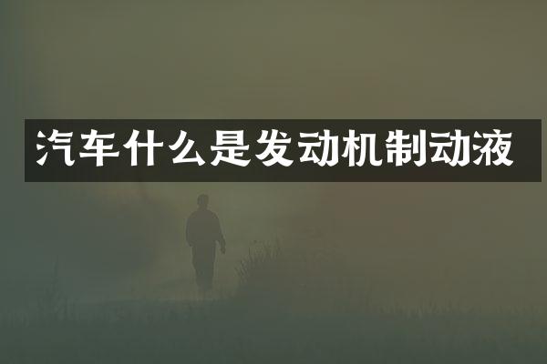 汽车什么是发动机制动液