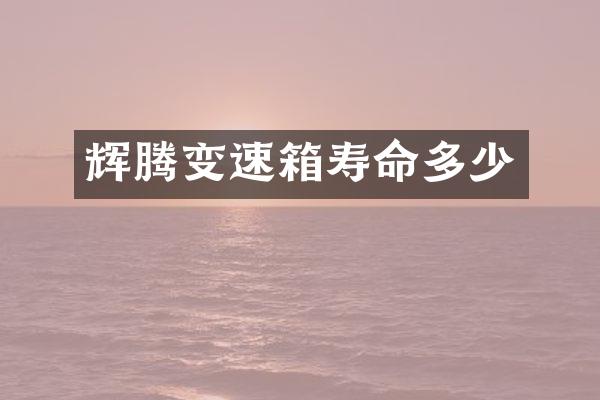 辉腾变速箱寿命多少