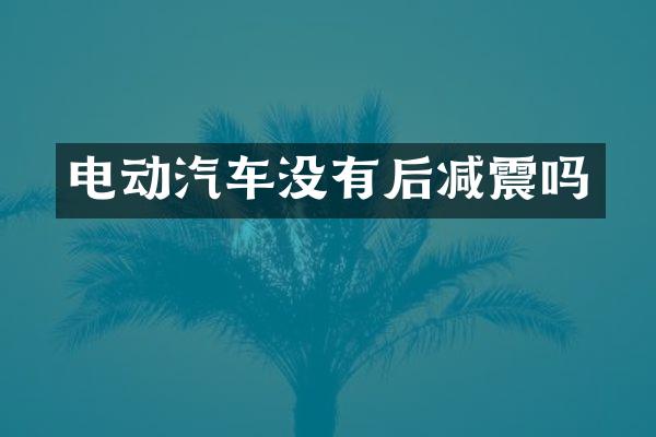 电动汽车没有后减震吗