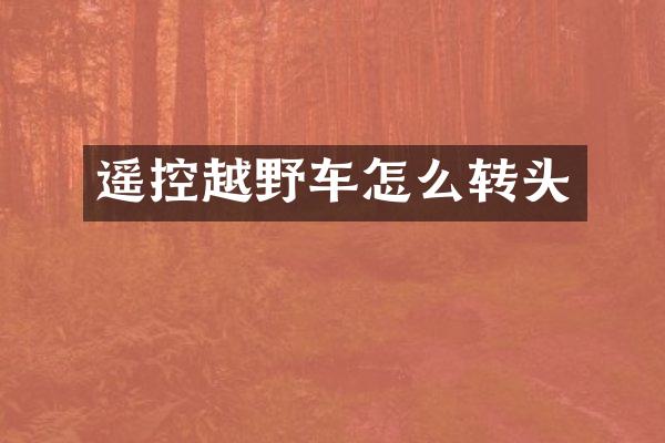 遥控越野车怎么转头