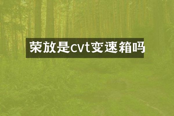荣放是cvt变速箱吗