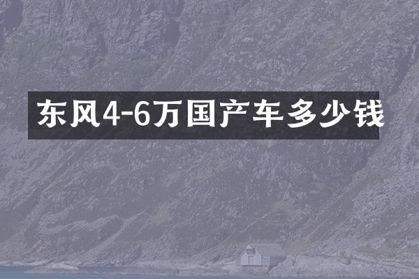 东风4-6万国产车多少钱