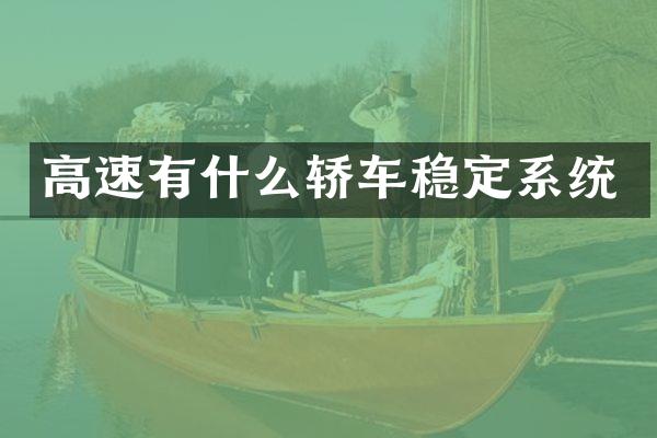 高速有什么轿车稳定系统