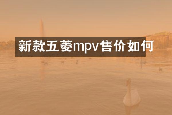 新款五菱mpv售价如何