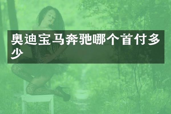 奥迪宝马奔驰哪个首付多少
