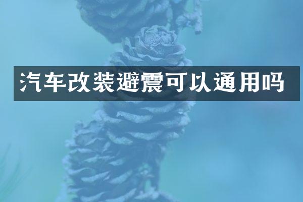 汽车改装避震可以通用吗