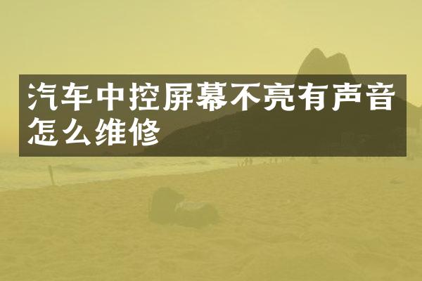 汽车中控屏幕不亮有声音怎么维修