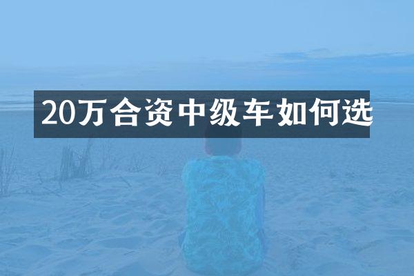 20万合资中级车如何选