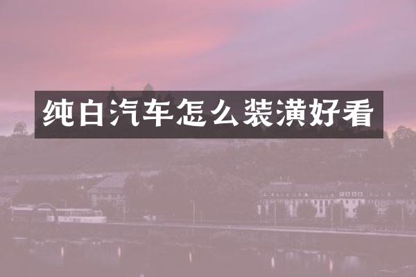 纯白汽车怎么装潢好看