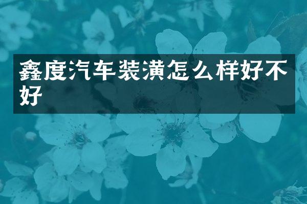 鑫度汽车装潢怎么样好不好
