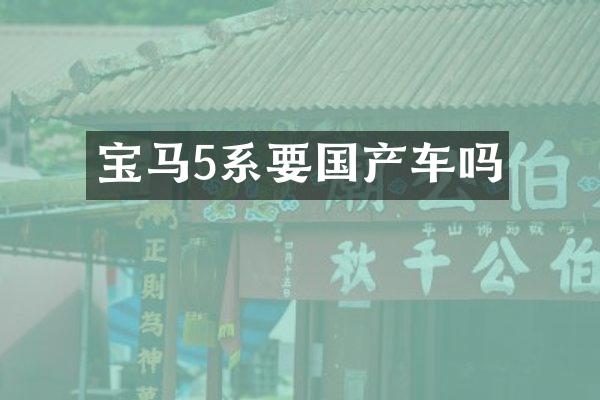 宝马5系要国产车吗