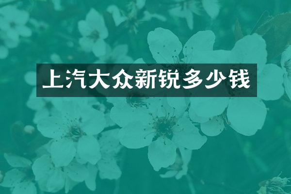 上汽大众新锐多少钱
