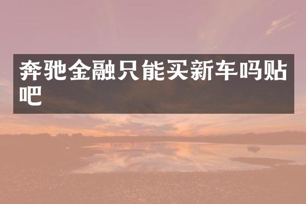 奔驰金融只能买新车吗贴吧