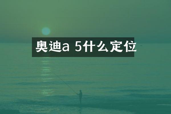 奥迪a 5什么定位