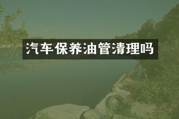 汽车保养油管清理吗