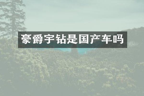 豪爵宇钻是国产车吗