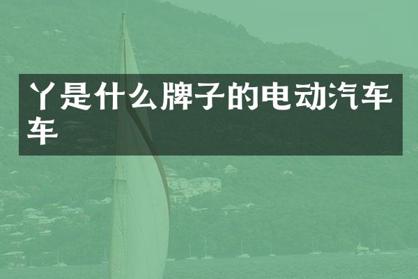 丫是什么牌子的电动汽车车