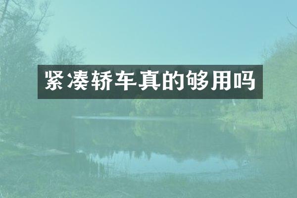 紧凑轿车真的够用吗