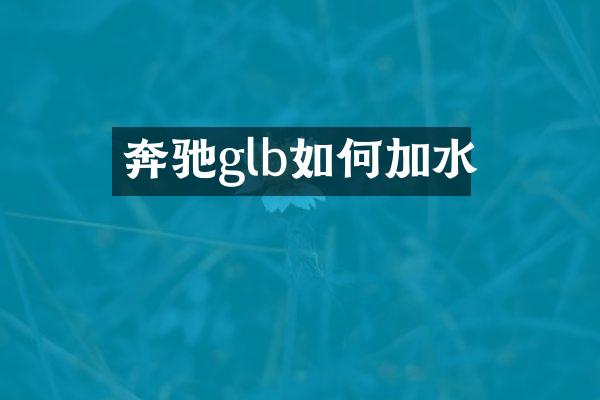 奔驰glb如何加水
