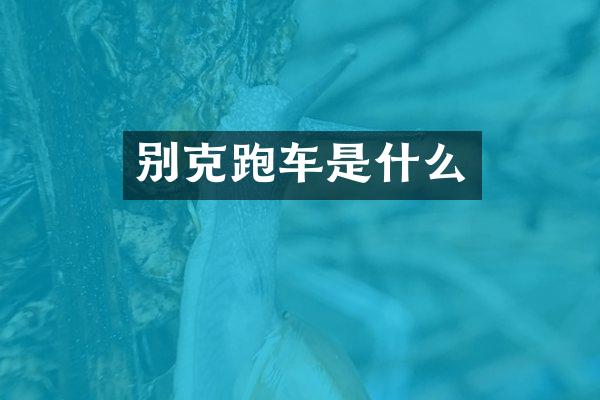 别克跑车是什么