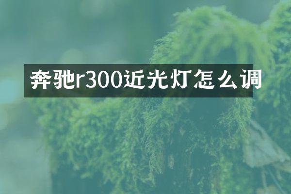 奔驰r300近光灯怎么调