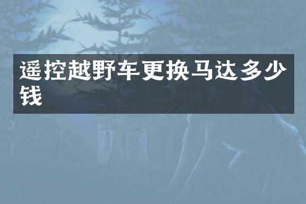 遥控越野车更换马达多少钱
