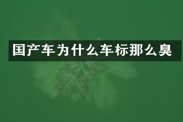 国产车为什么车标那么臭