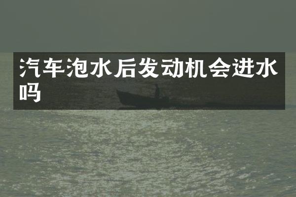 汽车泡水后发动机会进水吗