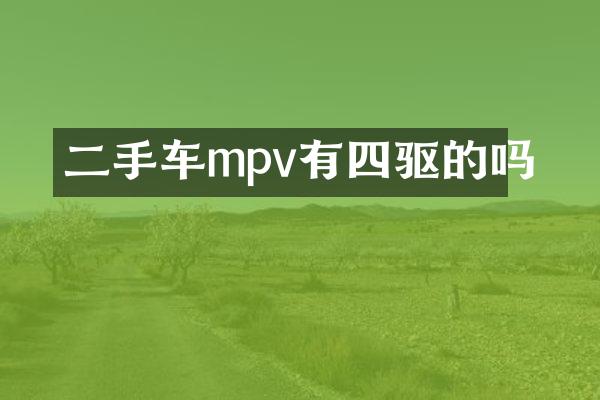 二手车mpv有四驱的吗