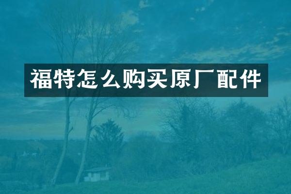 福特怎么购买原厂配件