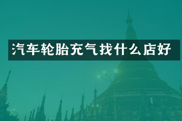 汽车轮胎充气找什么店好