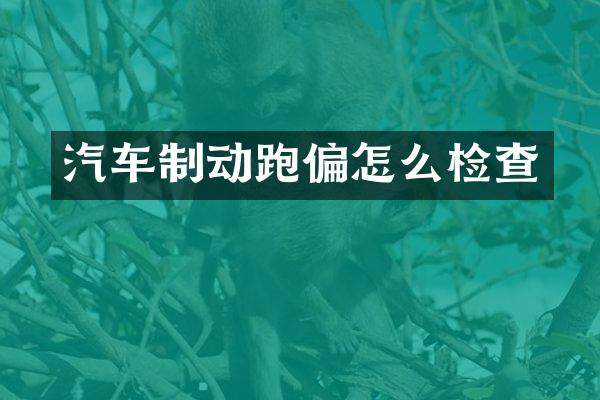 汽车制动跑偏怎么检查