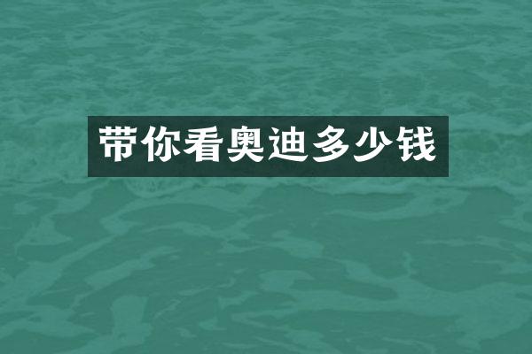 带你看奥迪多少钱
