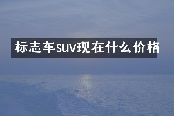 标志车suv现在什么价格