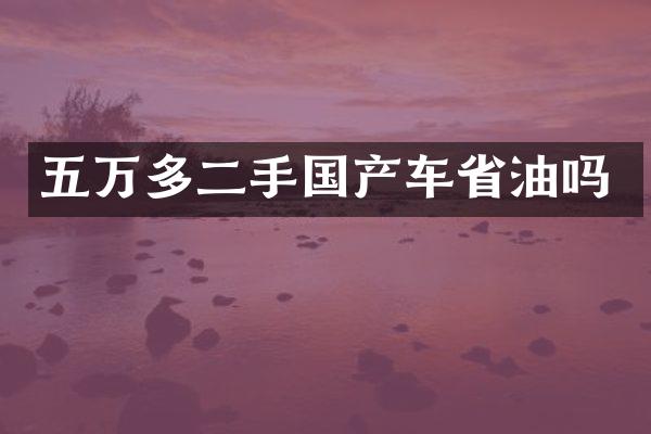 五万多二手国产车省油吗