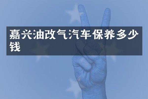嘉兴油改气汽车保养多少钱