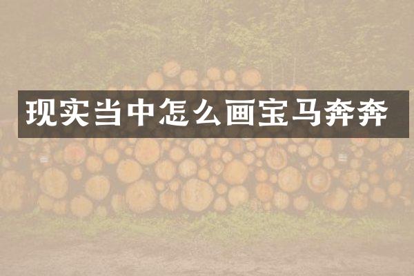 现实当中怎么画宝马奔奔