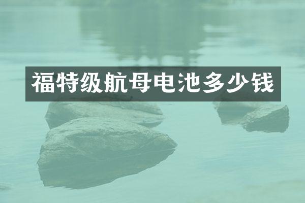 福特级航母电池多少钱