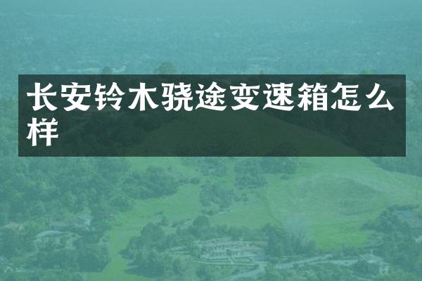 长安铃木骁途变速箱怎么样
