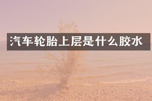 汽车轮胎上层是什么胶水