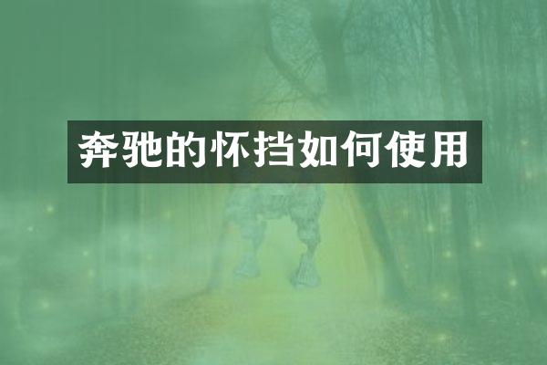 奔驰的怀挡如何使用