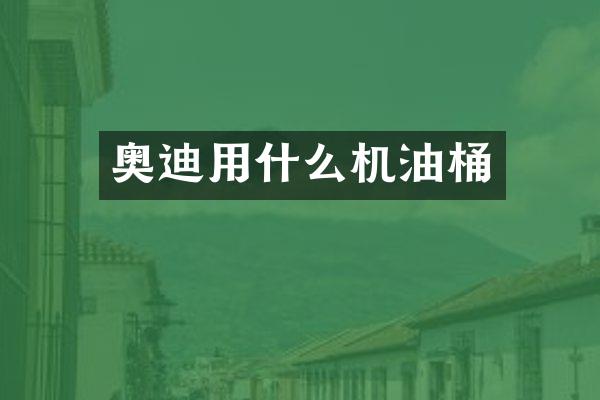 奥迪用什么机油桶