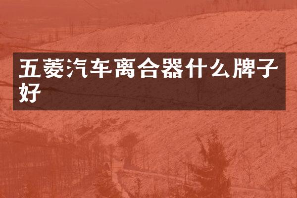五菱汽车离合器什么牌子好