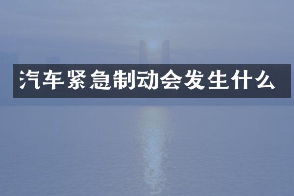 汽车紧急制动会发生什么