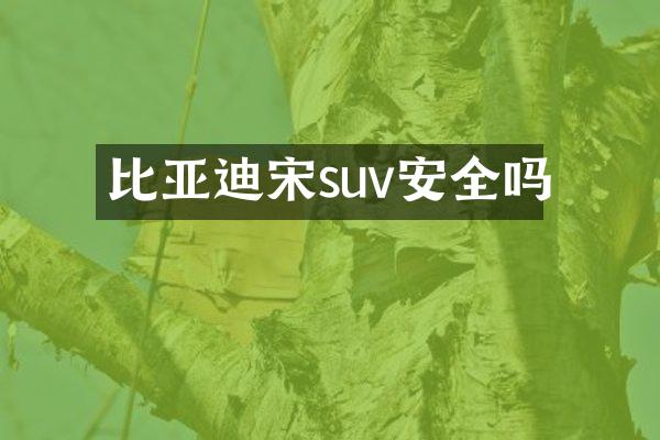 比亚迪宋suv安全吗