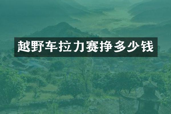 越野车拉力赛挣多少钱