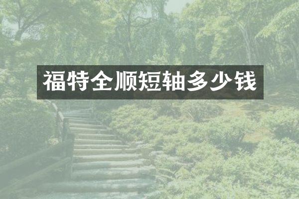 福特全顺短轴多少钱